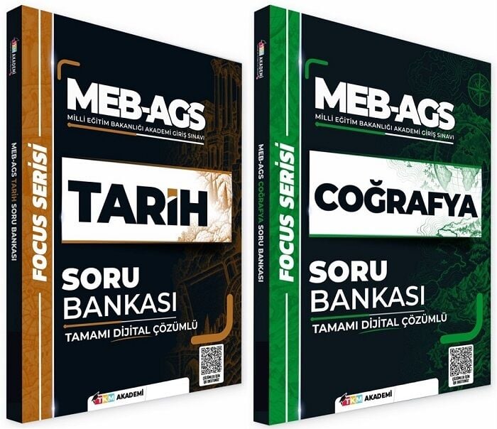 TKM Akademi MEB-AGS Tarih + Coğrafya Soru Bankası 2 li Set Focus Serisi TKM Akademi