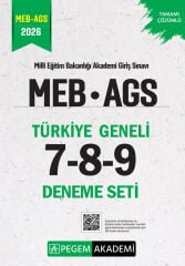 YENİ AGS - Pegem 2026 MEB-AGS Türkiye Geneli 3 Deneme Çözümlü (7-8-9) Pegem Akademi Yayınları