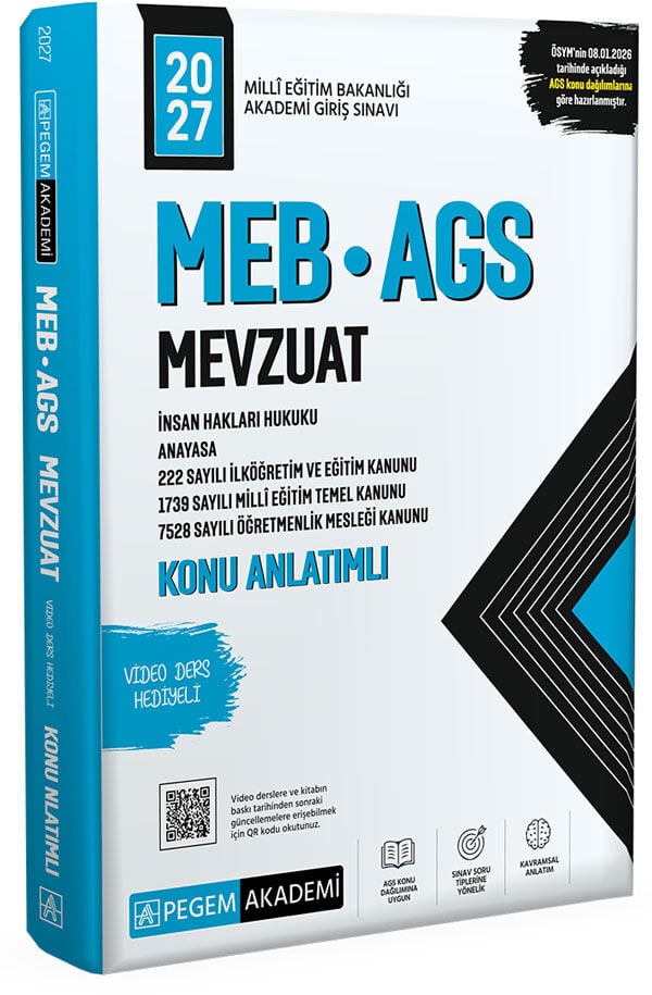 Pegem 2027 MEB-AGS Mevzuat Konu Anlatımlı Pegem Akademi Yayınları