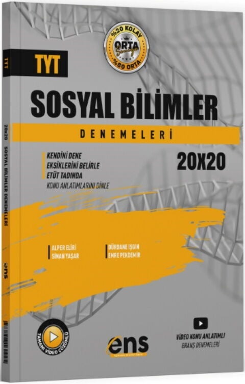 ENS Yayınları YKS TYT Sosyal Bilimler 20x20 Deneme ENS Yayınları