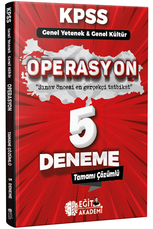 Eğit Akademi 2026 KPSS Genel Yetenek Genel Kültür Operasyon 5 Deneme Çözümlü Eğit Akademi