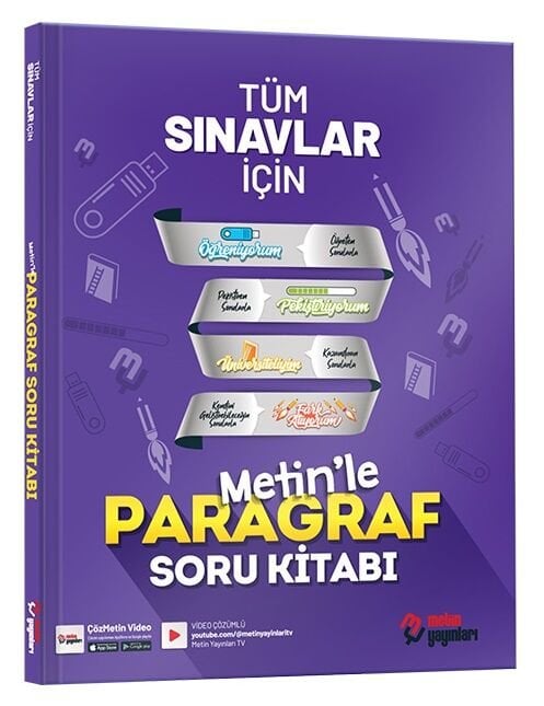 Metin YKS TYT KPSS Metinle Paragraf Soru Kitabı Çözümlü Metin Yayınları