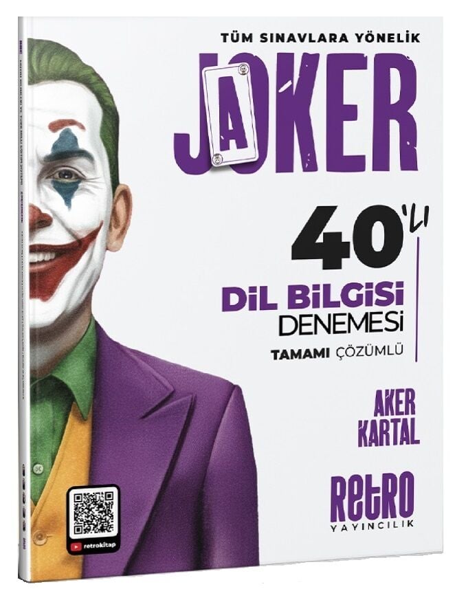 Retro 2026 KPSS TYT AYT Dil Bilgisi JOKER 40 Deneme Çözümlü - Aker Kartal Retro Yayıncılık