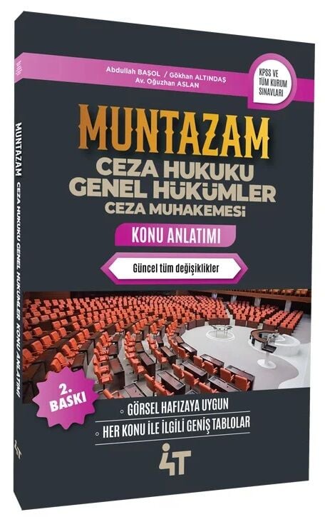 4T Yayınları MUNTAZAM Ceza Hukuku Genel Hükümler, Ceza Muhakemesi Konu Anlatımı 2. Baskı - Abdullah Başol 4T Yayınları