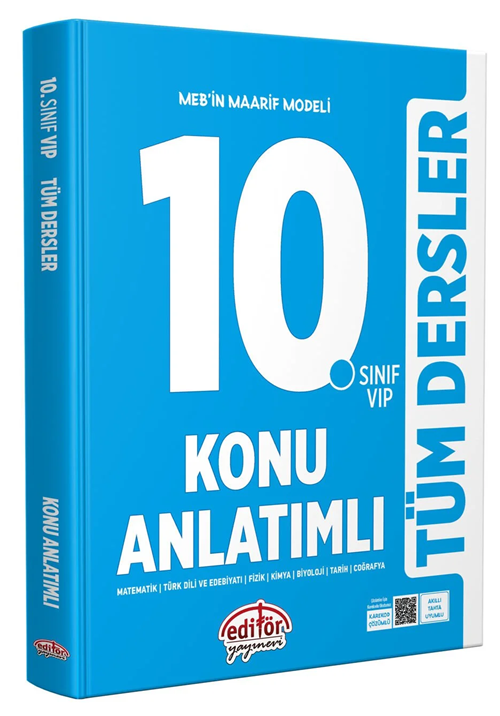 Editör 10. Sınıf VIP Tüm Dersler Konu Anlatımlı Mavi Kitap Editör Yayınları