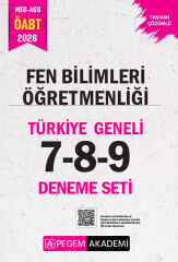 Pegem 2026 ÖABT MEB-AGS Fen Bilimleri Öğretmenliği Türkiye Geneli 3 Deneme (7-8-9) Pegem Akademi Yayınları