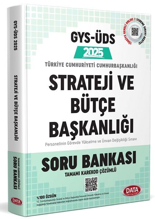 Data 2025 GYS TC Cumhurbaşkanlığı Strateji ve Bütçe Başkanlığı Tüm Kadrolar Soru Bankası Çözümlü Görevde Yükselme Data Yayınları