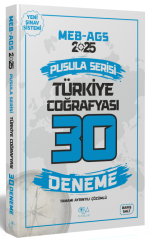 CBA Yayınları 2025 MEB-AGS Türkiye Coğrafyası 30 Deneme Çözümlü Pusula Serisi - Barış Salt CBA Yayınları