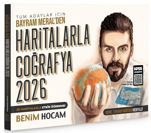 Benim Hocam 2026 KPSS MEB-AGS TYT AYT Haritalarla Coğrafya - Bayram Meral Benim Hocam Yayınları