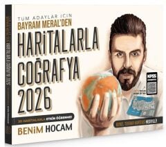 Benim Hocam 2026 KPSS MEB-AGS TYT AYT Haritalarla Coğrafya - Bayram Meral Benim Hocam Yayınları