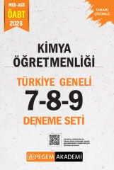 Pegem 2026 ÖABT Kimya Öğretmenliği Türkiye Geneli 3 Deneme (7-8-9) Pegem Akademi Yayınları