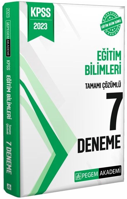 SÜPER FİYAT - Pegem 2023 KPSS Eğitim Bilimleri 7 Deneme Çözümlü Pegem Akademi Yayınları