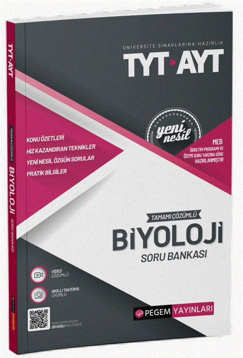 Pegem YKS TYT AYT Biyoloji Soru Bankası Pegem Yayınları