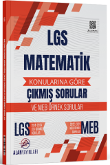 Alan 2025 8. Sınıf LGS TC Matematik Çıkmış Sorular 2018-2024 Konularına Göre Alan Yayınları