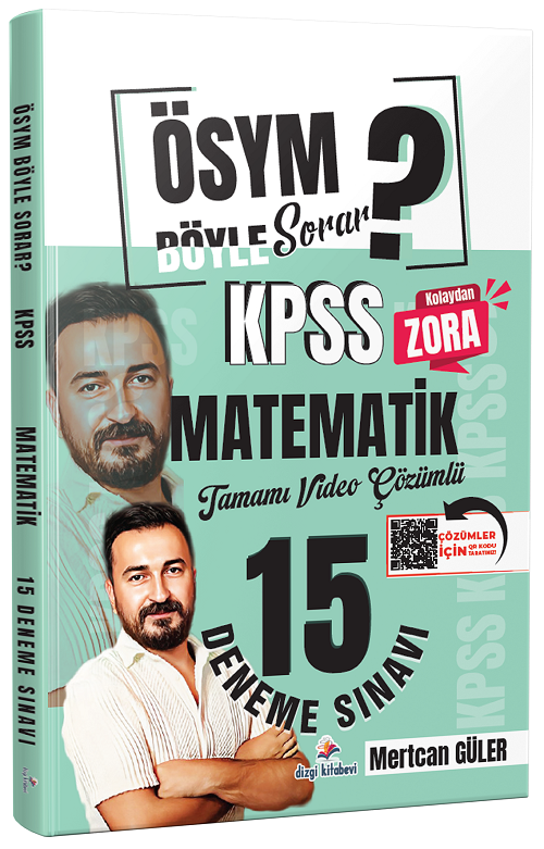 Dizgi Kitap KPSS Matematik ÖSYM Böyle Sorar 15 Deneme Çözümlü - Mertcan Güler Dizgi Kitap Yayınları
