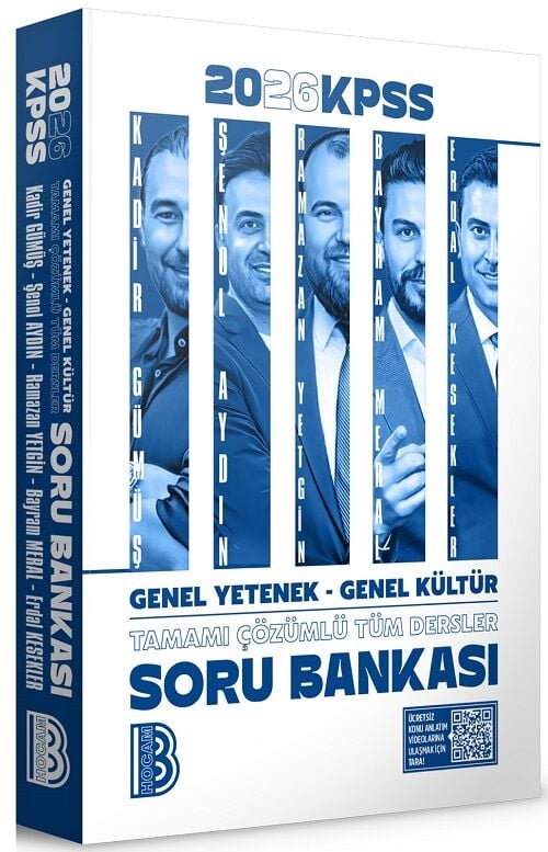 Benim Hocam 2026 KPSS Genel Yetenek Genel Kültür Soru Bankası Tek Kitap Çözümlü Benim Hocam Yayınları