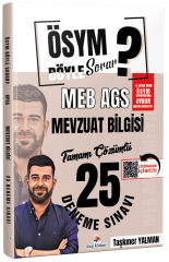 YENİ AGS - Dizgi Kitap MEB-AGS Mevzuat Bilgisi ÖSYM Böyle Sorar 25 Deneme Çözümlü - Taşkıner Yalman Dizgi Kitap Yayınları