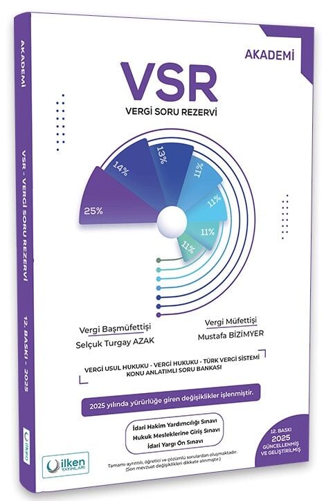 İlken 2025 VSR Vergi Soru Rezervi Akademi Soru Bankası 12. Baskı İlken Yayınları