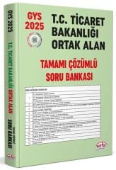 Editör 2025 GYS Ticaret Bakanlığı Tüm Kadrolar için Ortak Alan Soru Bankası Çözümlü Görevde Yükselme Editör Yayınları