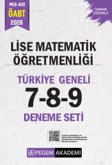 Pegem 2026 ÖABT MEB-AGS Lise Matematik Öğretmenliği Türkiye Geneli 3 Deneme (7-8-9) Pegem Akademi Yayınları