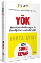 Editör 2025 GYS YÖK Yükseköğretim Kurumları Personeli Nokta Atışı Soru Cevap Görevde Yükselme Editör Yayınları