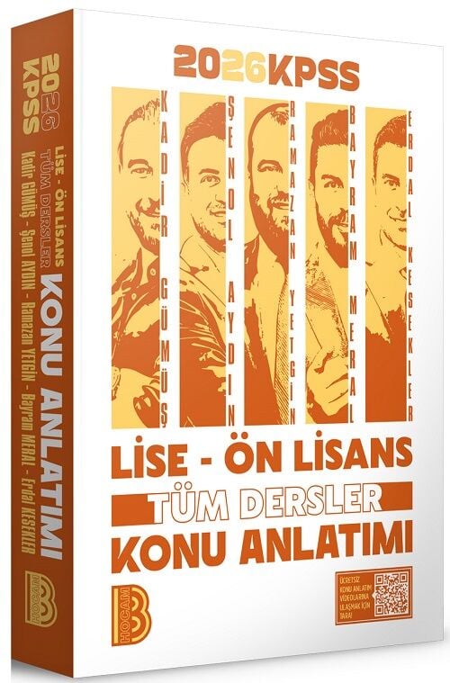 Benim Hocam 2026 KPSS Lise Ön Lisans Konu Anlatımlı Tek Kitap Benim Hocam Yayınları