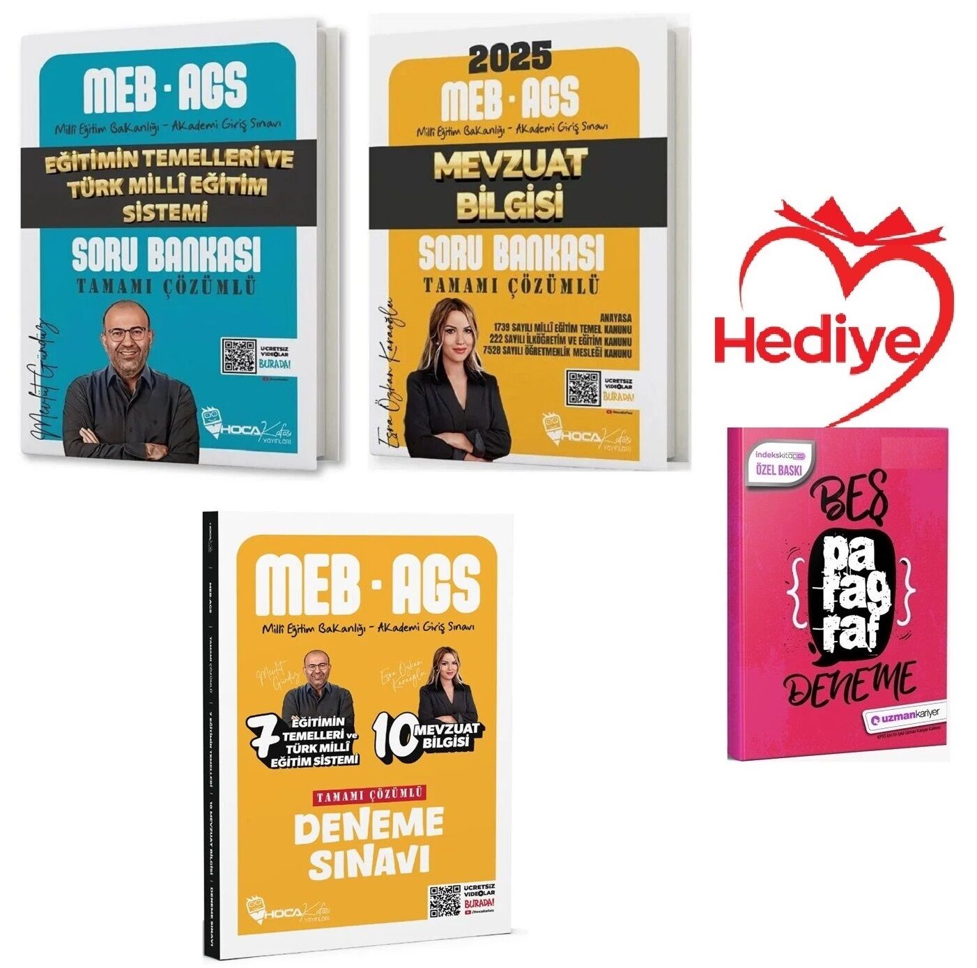 Hoca Kafası 2025 MEB-AGS Eğitimin Temelleri + Mevzuat Soru Bankası + 17 Deneme 3 lü Set Hoca Kafası Yayınları - HEDİYELİ