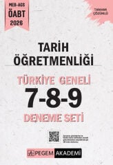 SÜPER FİYAT - Pegem 2026 ÖABT MEB-AGS Tarih Öğretmenliği Türkiye Geneli 3 Deneme (7-8-9) Pegem Akademi Yayınları