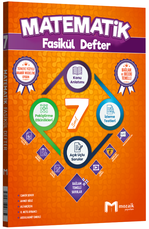 Mozaik 7. Sınıf Matematik Maarif Modeli Konu Anlatımlı Fasikül Defter Mozaik Yayınları