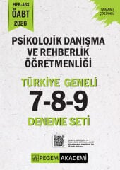 Pegem 2026 ÖABT MEB-AGS Psikolojik Danışmanlık ve Rehber Öğretmenlik Türkiye Geneli 3 Deneme (7-8-9) Pegem Akademi Yayınları