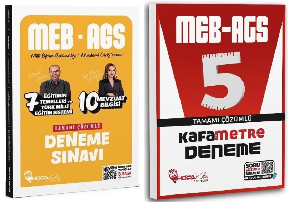 Hoca Kafası 2025 MEB-AGS Tüm Dersler + Eğitimin Temelleri 5+17 Deneme 2 li Set Hoca Kafası Yayınları