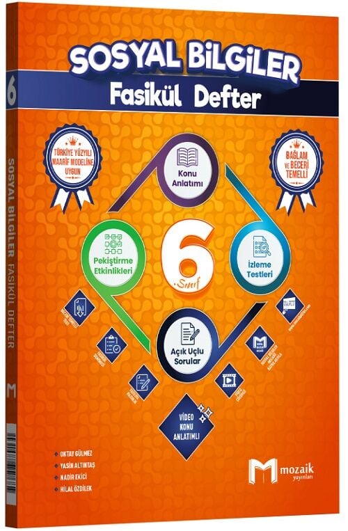 Mozaik 6. Sınıf Sosyal Bilgiler Maarif Modeli Konu Anlatımlı Fasikül Defter Mozaik Yayınları