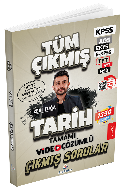 Dizgi Kitap 2026 KPSS MEB-AGS EKYS EKPSS TYT AYT MSÜ Tarih Çıkmış Sorular Çözümlü - Zeki Tuğa Dizgi Kitap