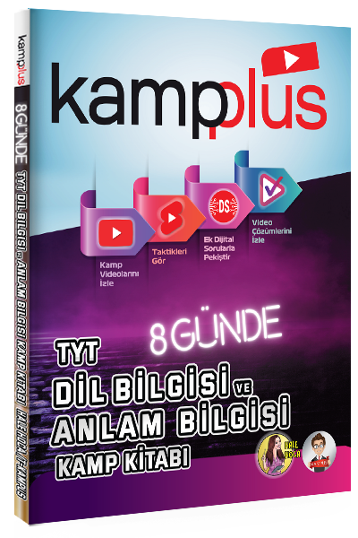 Kampplus YKS TYT Dil Bilgisi ve Anlam Bilgisi Kampplus 8 Günde Kamp Kitabı Kampplus