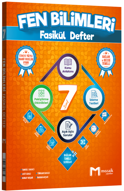 Mozaik 7. Sınıf Fen Bilimleri Maarif Modeli Konu Anlatımlı Fasikül Defter Mozaik Yayınları
