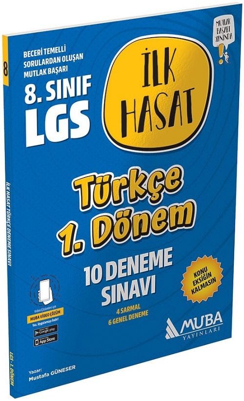 Muba 8. Sınıf LGS Türkçe 1. Dönem İlk Hasat 10 Deneme Muba Yayınları