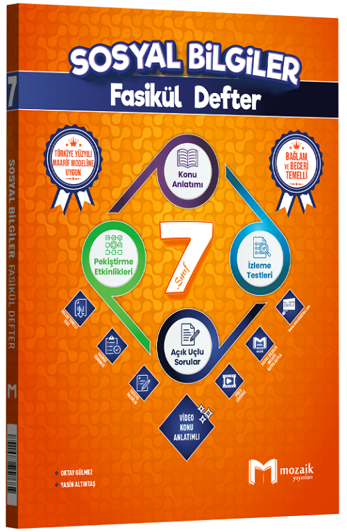 Mozaik 7. Sınıf Sosyal Bilgiler Maarif Modeli Konu Anlatımlı Fasikül Defter Mozaik Yayınları