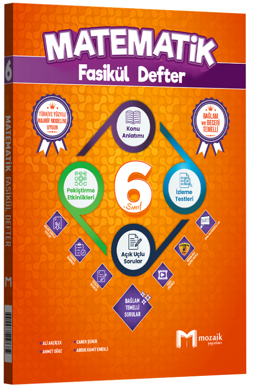 Mozaik 6. Sınıf Matematik Maarif Modeli Konu Anlatımlı Fasikül Defter Mozaik Yayınları