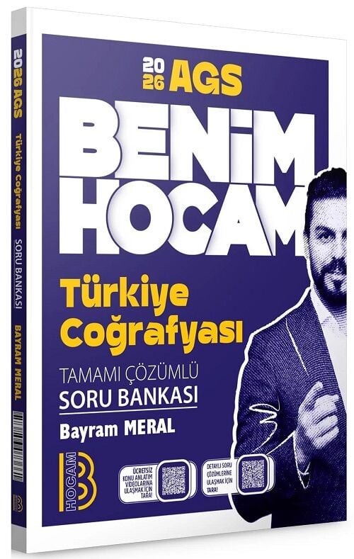 Benim Hocam 2026 MEB-AGS Türkiye Coğrafyası Soru Bankası Çözümlü - Bayram Meral Benim Hocam Yayınları