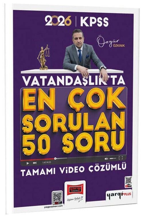 Yargı 2026 KPSS Vatandaşlıkta En Çok Sorulan 50 Soru Çözümlü - Özgür Özkınık Yargı Yayınları