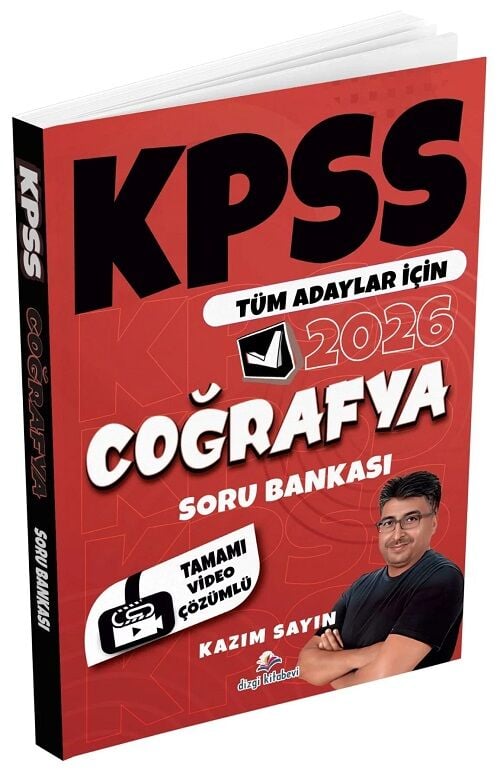 ÖN SİPARİŞ - Dizgi Kitap 2026 KPSS Coğrafya Soru Bankası Çözümlü - Kazım Sayın Dizgi Kitap Yayınları