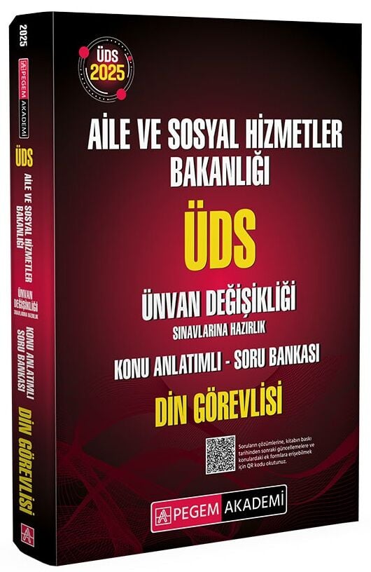 Pegem 2025 ÜDS GYS Aile ve Sosyal Hizmetler Bakanlığı Din Görevlisi Konu Anlatımlı Soru Bankası Ünvan Değişikliği Görevde Yükselme Pegem Akademi Yayınları