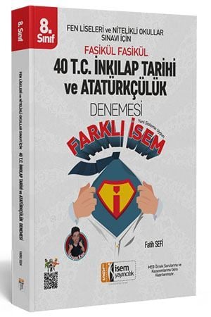 İsem LGS TC İnkılap Tarihi ve Atatürkçülük 40 Deneme Sınavı İsem Yayınları