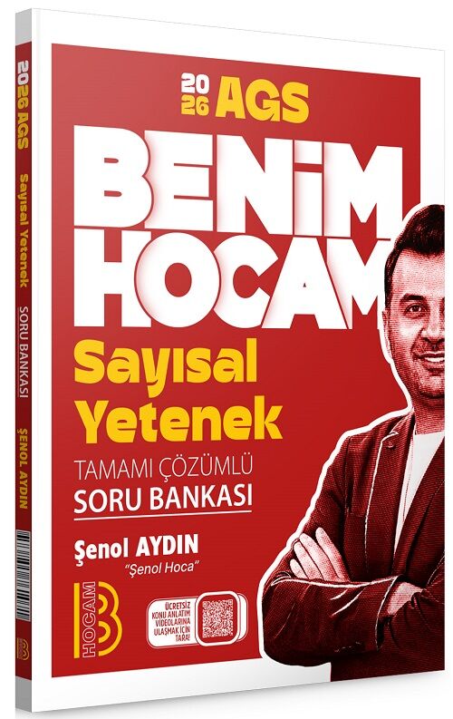 Benim Hocam 2026 MEB-AGS Sayısal Yetenek Soru Bankası Çözümlü - Şenol Aydın Benim Hocam Yayınları