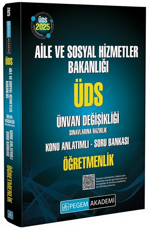 Pegem 2025 ÜDS GYS Aile ve Sosyal Hizmetler Bakanlığı Öğretmenlik Konu Anlatımlı Soru Bankası Ünvan Değişikliği Görevde Yükselme Pegem Akademi Yayınları