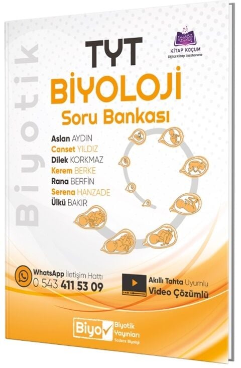 Biyotik YKS TYT Biyoloji Soru Bankası Video Çözümlü Biyotik Yayınları