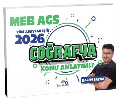 ÖN SİPARİŞ - Dizgi Kitap 2026 MEB-AGS Coğrafya Konu Anlatımlı - Kazım Sayın Dizgi Kitap Yayınları