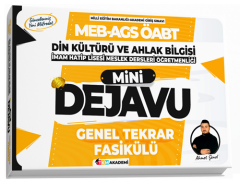 TKM Akademi 2025 ÖABT MEB-AGS Din Kültürü ve Ahlak Bilgisi Mini Dejavu Genel Tekrar Fasikülü - Ahmet Şenol TKM Akademi