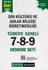 Pegem 2026 ÖABT MEB-AGS Din Kültürü ve Ahlak Bilgisi Öğretmenliği Türkiye Geneli 3 Deneme (7-8-9) Pegem Akademi Yayınları
