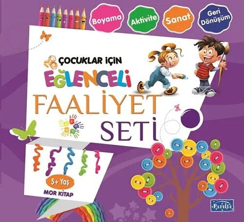 Çocuklar için Eğlenceli Faaliyet Seti Mor Kitap 5 Yaş Parıltı Yayınları